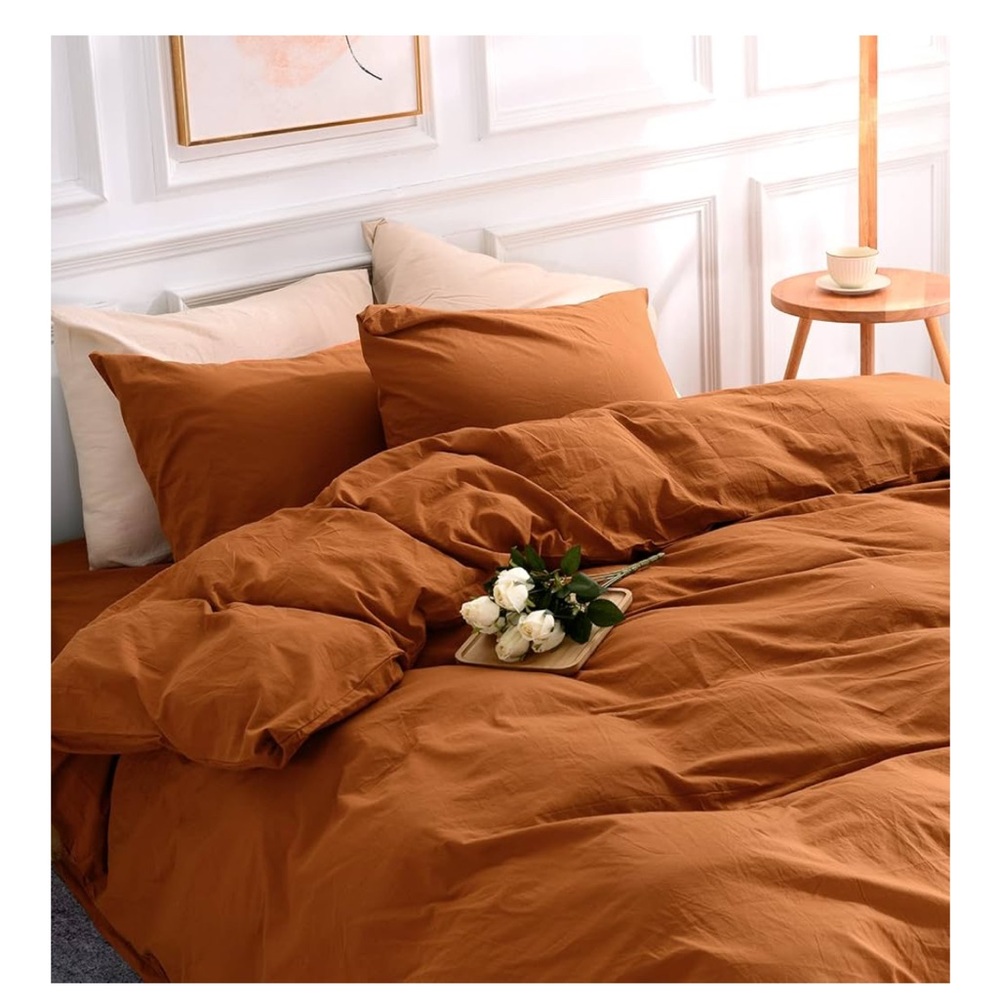 Organic Terracotta duvet cover